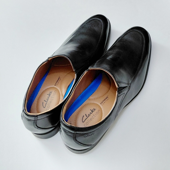 CLARKS Men's Whiddon Step Black Leather Loafer Size 11 - Picture 5 of 10